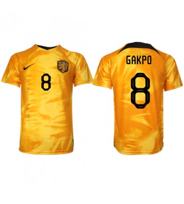 Nederland Cody Gakpo #8 Hjemmedrakt VM 2022 Kortermet